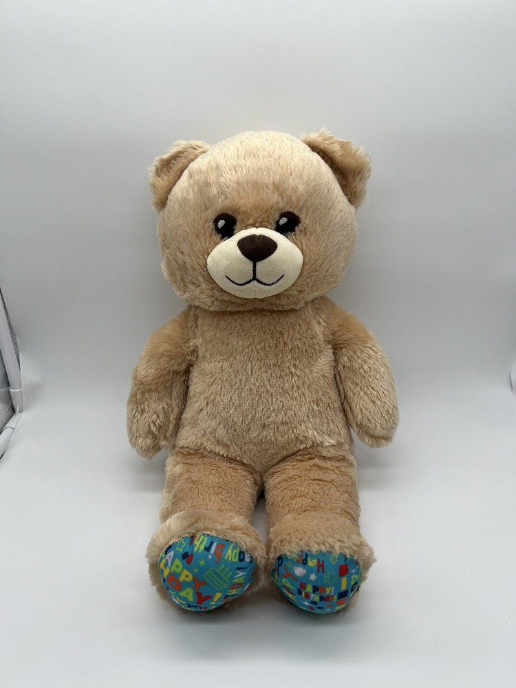 Build A Bear Happy Birthday Light Brown Tan Teddy Bear Plush 15