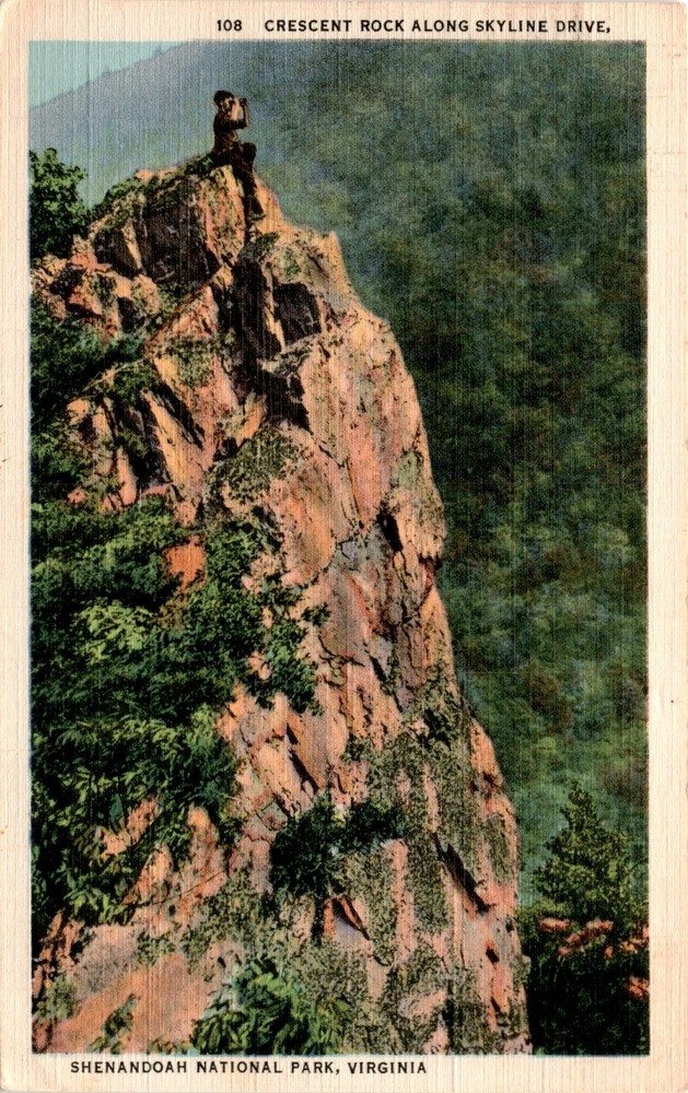 Crescent Rock, Skyline Drive, Shenandoah National Park, Virginia, Postcard