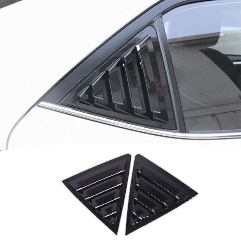 Toyota Corolla 2014-2019 Glossy Black Quarter Window Louvers 2-Piece Set  