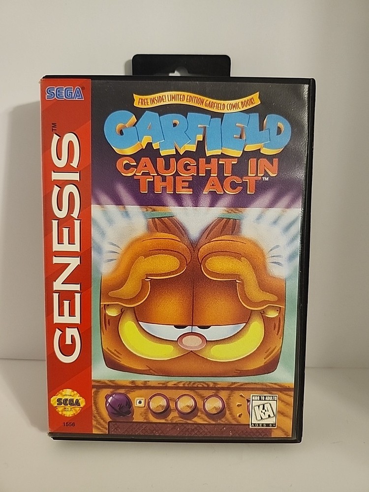 Garfield Caught in the Act Sega Genesis Complete In Box