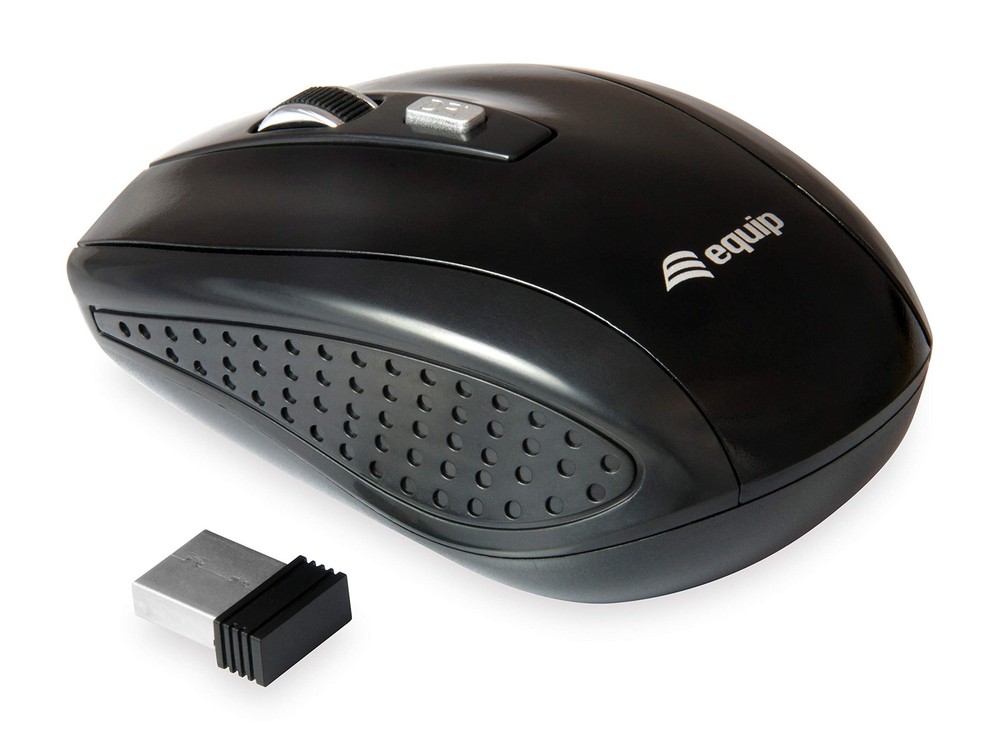 Equip Wireless Travel Optical Mouse in Sleek Black Design