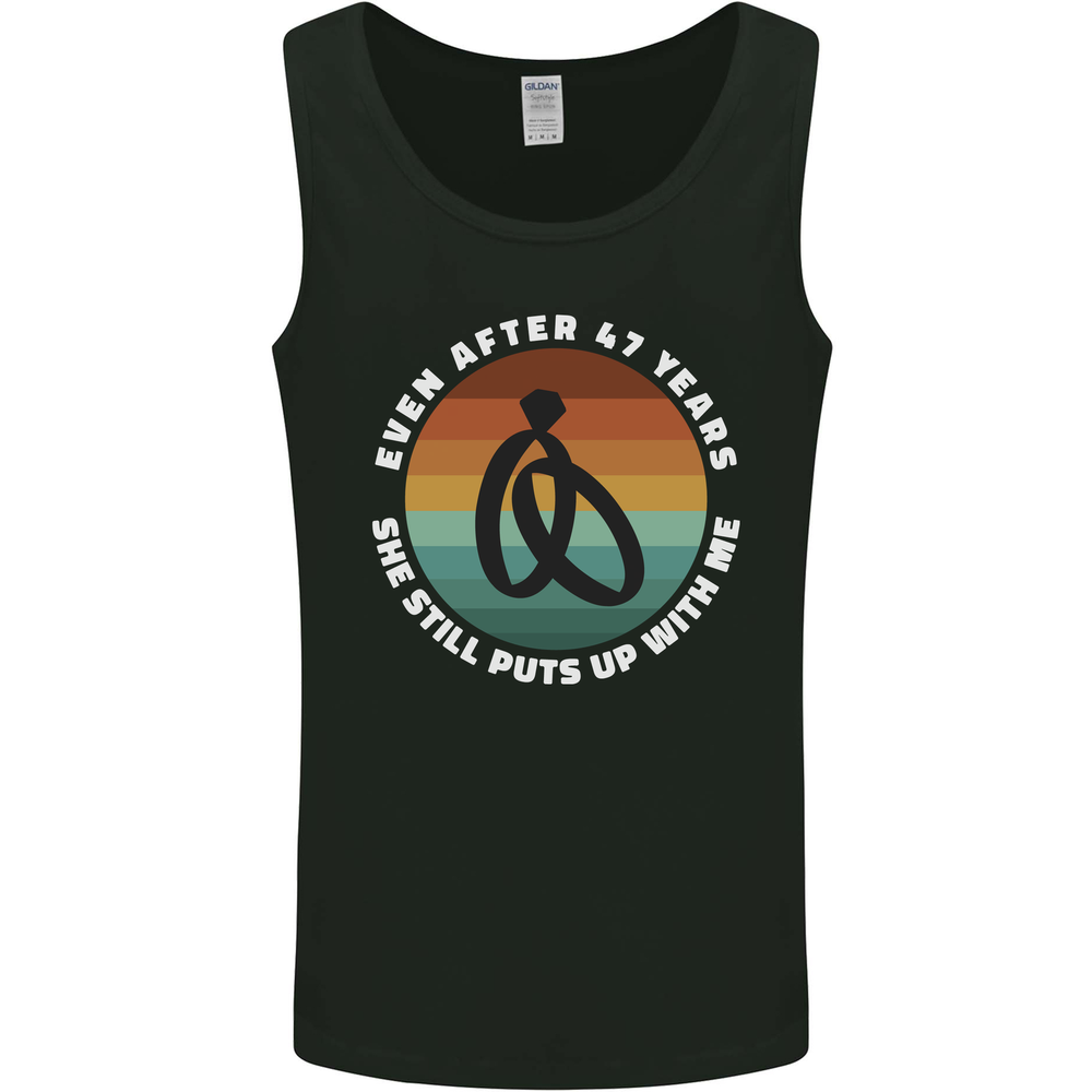 47 Year Wedding Anniversary 47th Marriage Mens Vest Tank Top