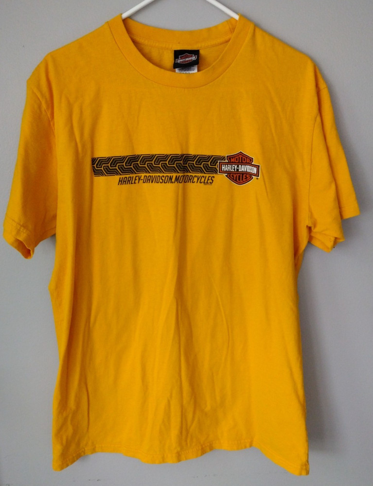 Harley Davidson T-Shirt Short Sleeve Orange Men's Large Alligator Fort Myers, FL