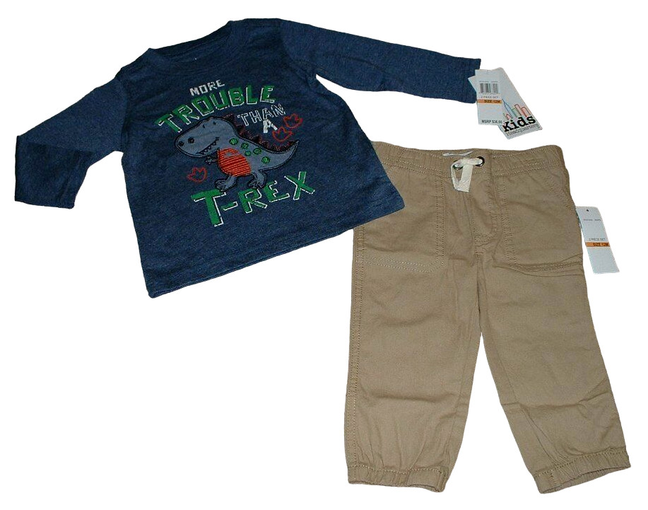 Kids Headquarters T-Rex Set Baby Boys Pants Outfit Clothes 12M 12 months NWT