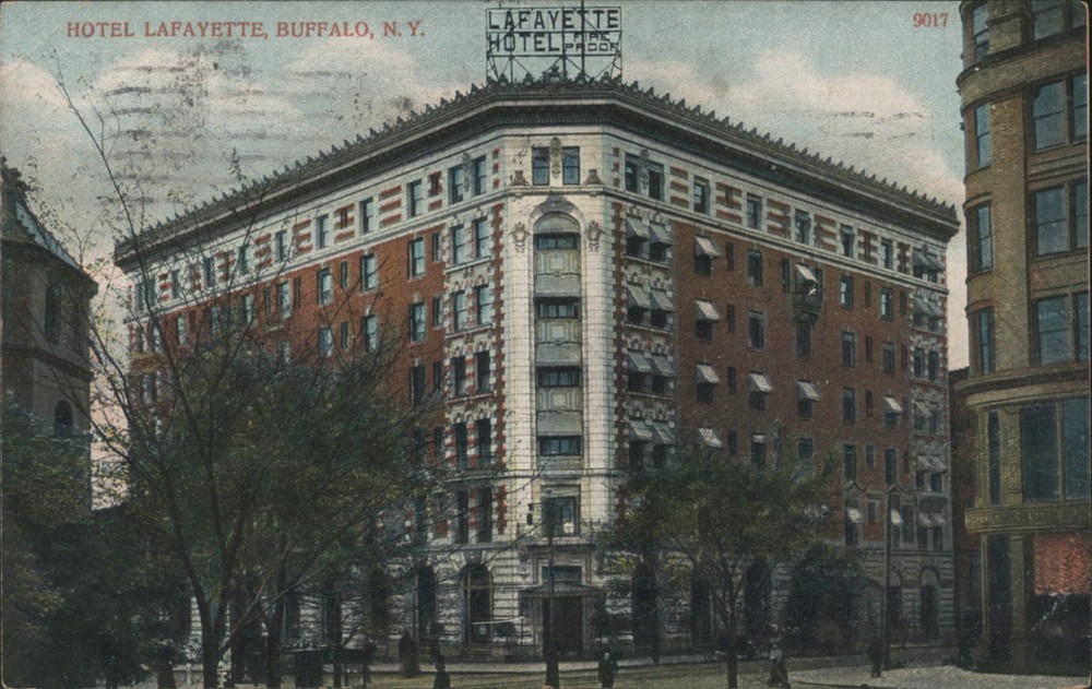 Buffalo, NY New York Hotel Lafayette 1909 Original Vintage Postcard