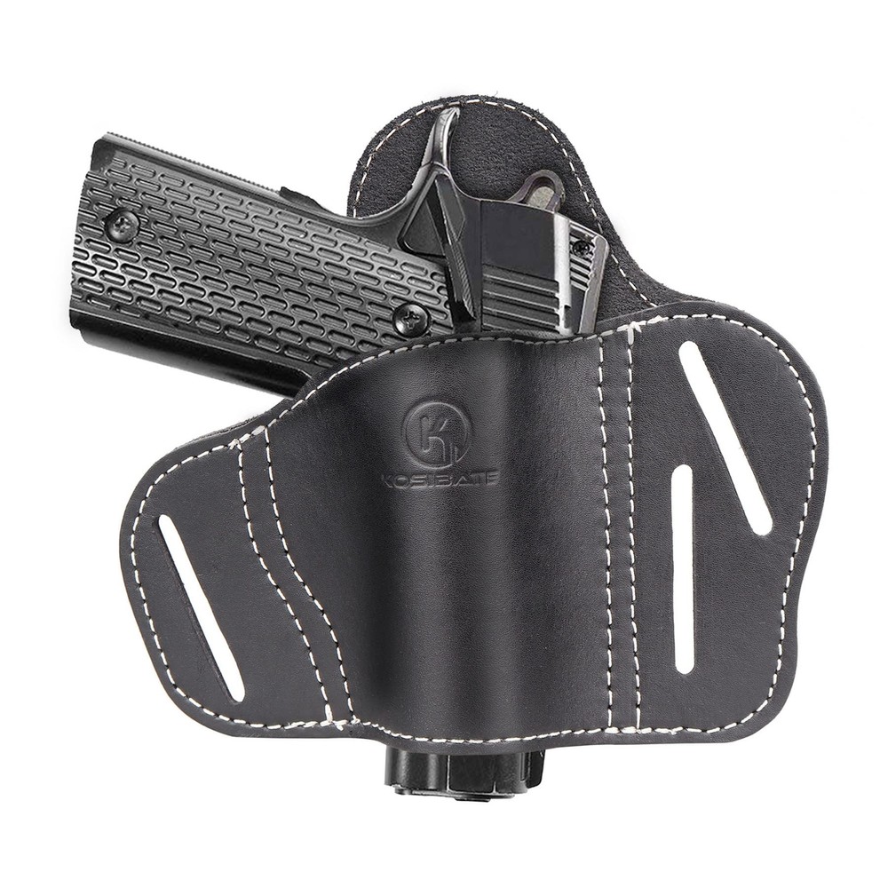 1911 Holster OWB, Leather Pancake Holster Fits All 1911 Style Handguns - Colt...
