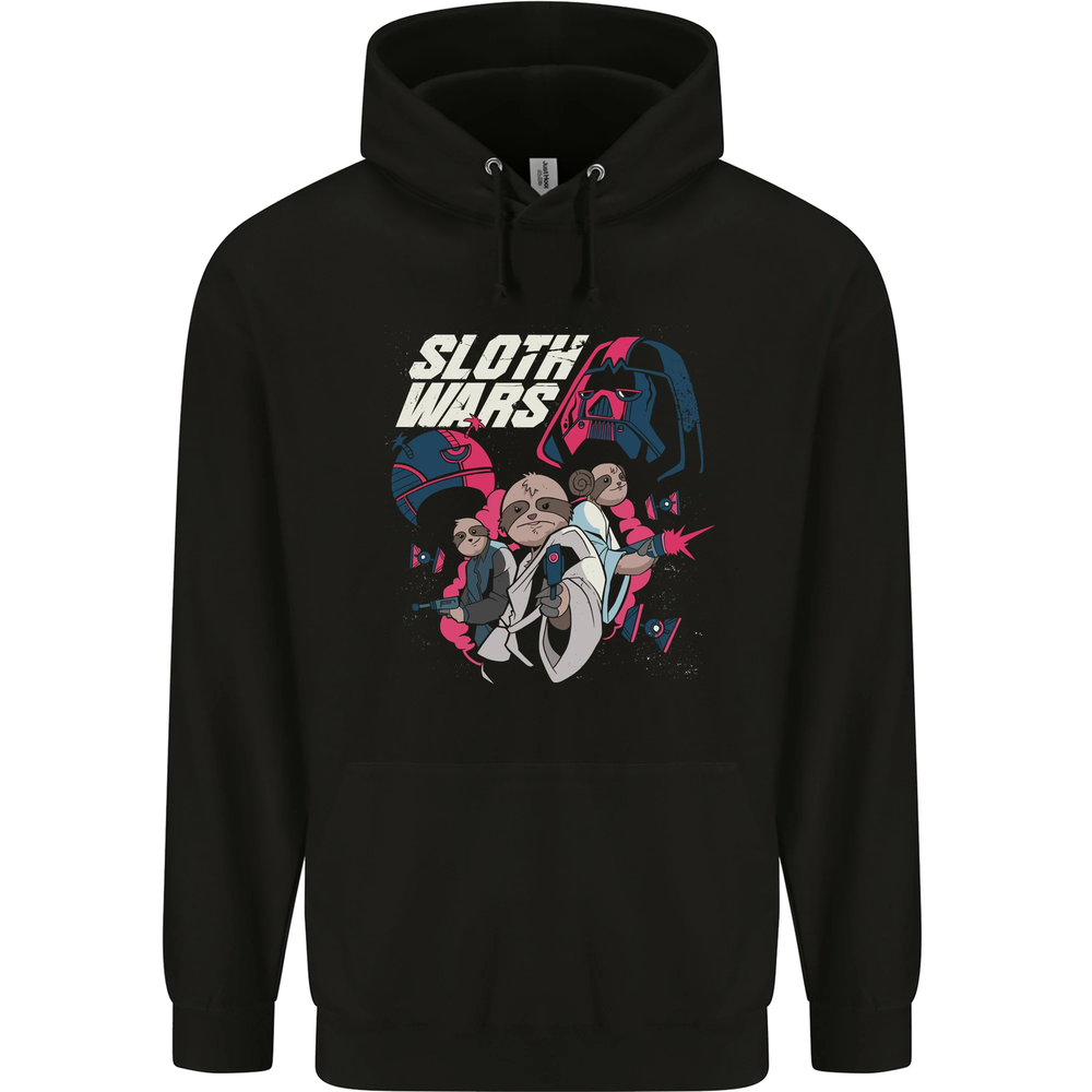 Sloth Wars Funny TV & Movie Parody Mens 80% Cotton Hoodie