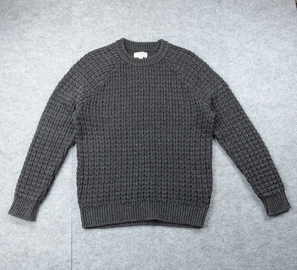 Wallace & Barnes Chunky Knit Sweater Men Medium Fisherman Old Money Quiet Luxury