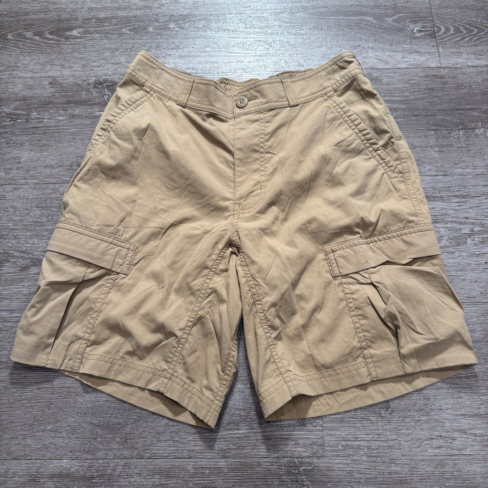 REI Co-op Shorts Mens 32 Beige Cargo Nylon Stretch Outdoors Hiking Performance