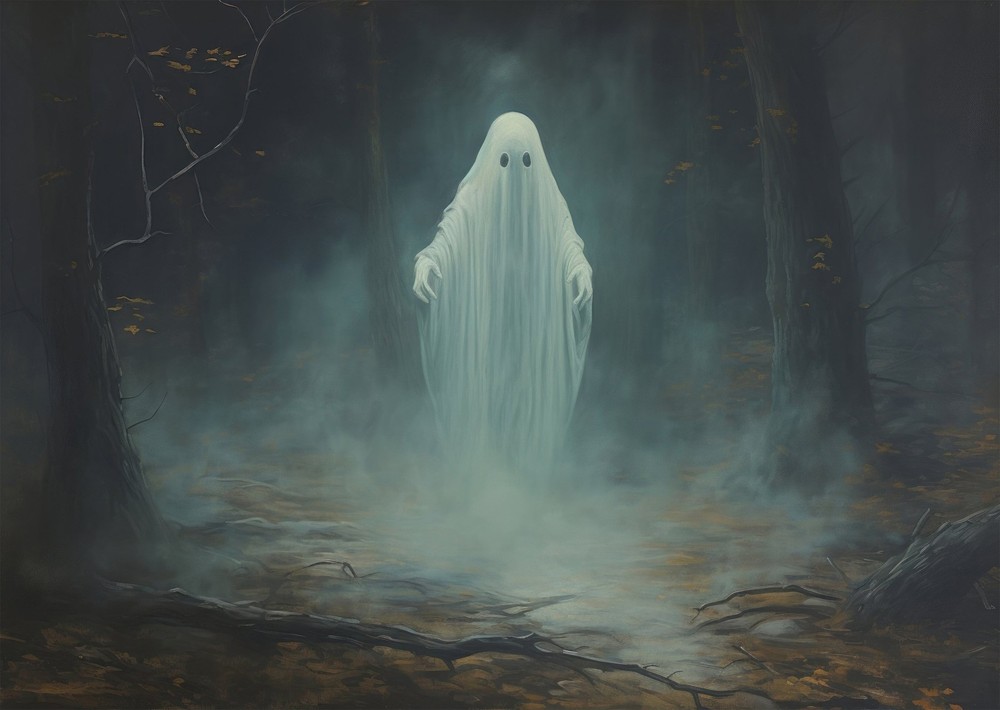 Ethereal Forest Ghost Poster Wall Art - Mystical Decor Premium Quality