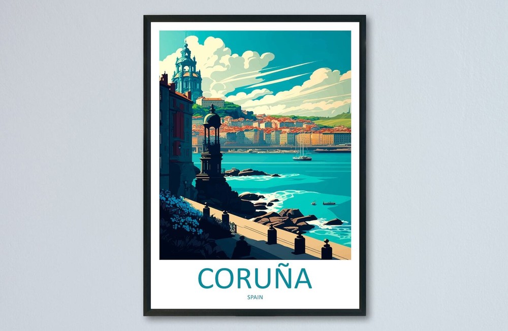 Corua Travel Print Wall Art Corua Wall Hanging Home Dcor Corua Gift Art Lovers
