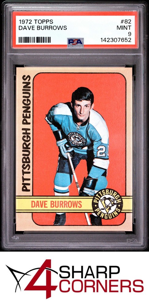 1972 Topps #82 Dave Burrows Rc Penguins Psa 9Get unbeatable industry-low consignment rates at 4SC!