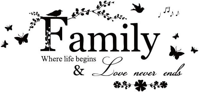 Blinggo Family Letter Quote Removable Vinyl Decal Art Mural 22