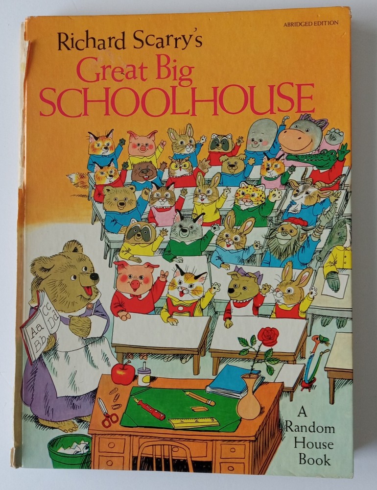 Vintage 1979 Richard Scarry's “Great Big Schoolhouse” Random House  Good