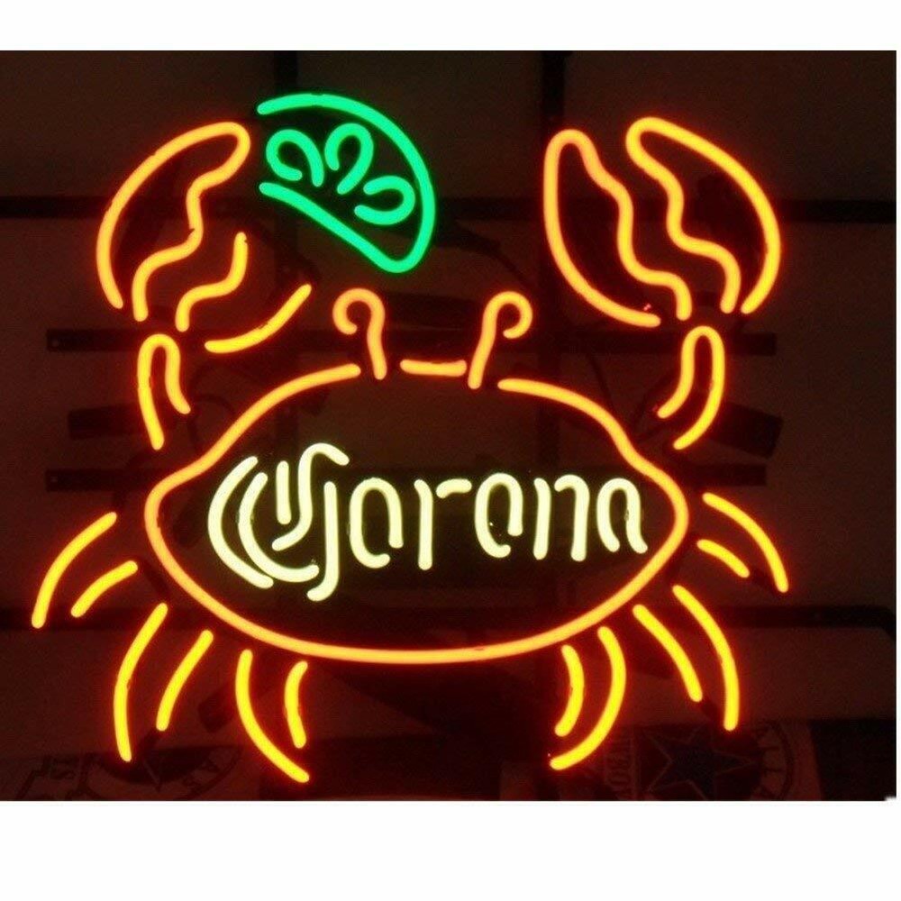 Corona Big Crab Beer Neon Sign 24x20 Light Lamp for Garage Man Cave Decor