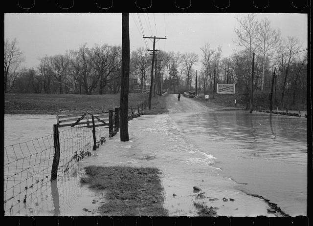 Photo:Arkansas 1937 Flooded Rural Road Farm Security Administration FSA