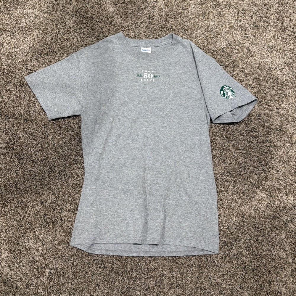 Starbucks 50 years Anniversary Since 1971 T-shirt Gray Adult Small