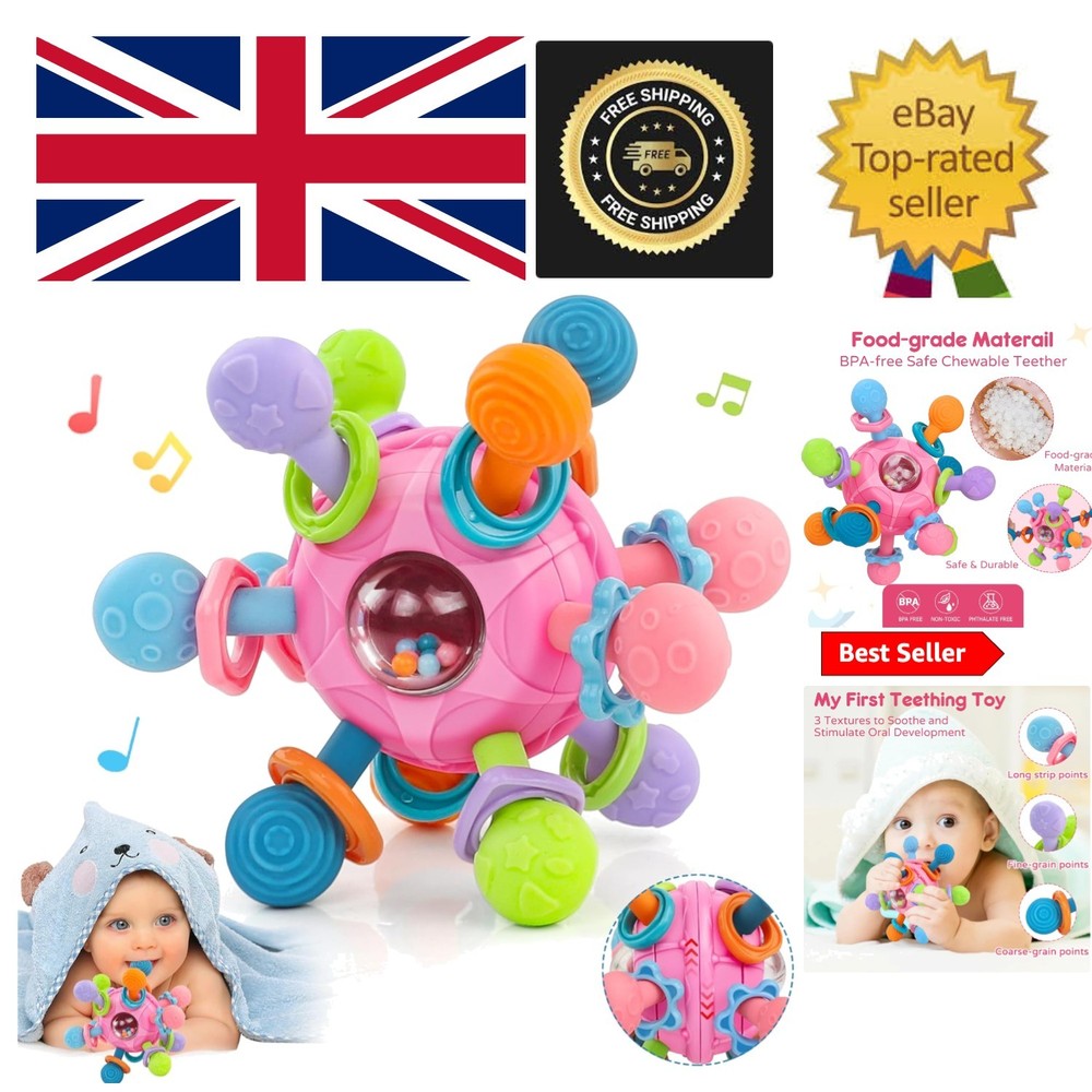 Colorful Rattle and Teether Set for Babies - Ideal Gift for Newborns 0-12