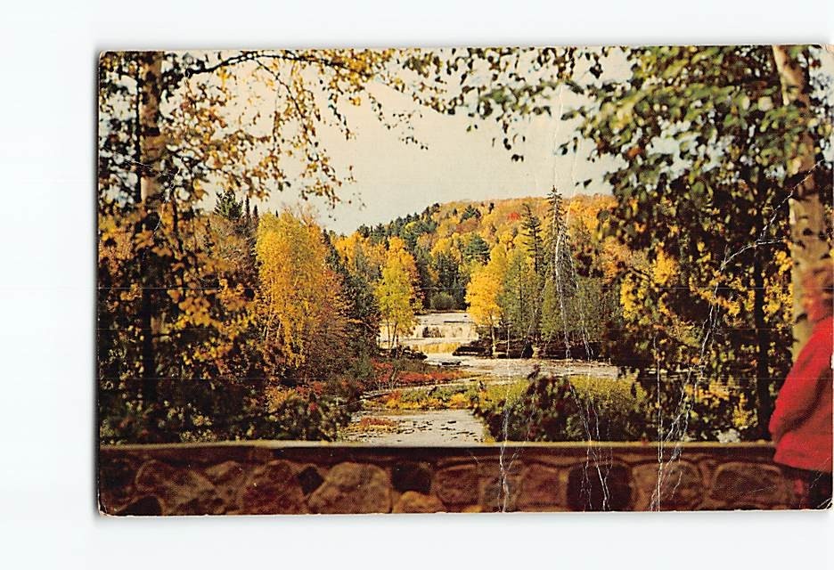 Postcard The Lower Tahquamenon Falls Michigan Upper Peninsula Hiawatha Land USA