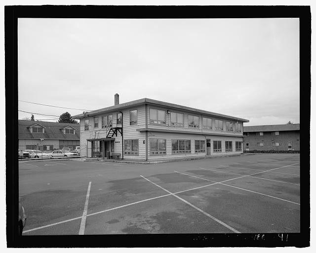 PERSPECTIVE OF THE FOREST MANAGEMENT BUILDING, VIEW LOOKING SOUTHWEST. - Oregon