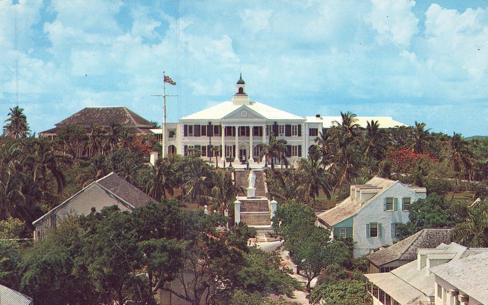 Nassau, Bahamas Governors Residence Vintage 1950’s Postcard