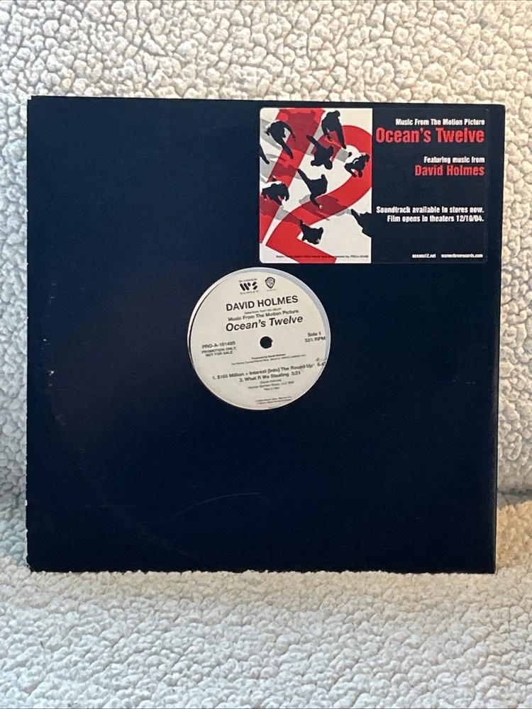 RARE Oceans Twelve Soundtrack PROMO Vinyl Record David Holmes 2004 WB