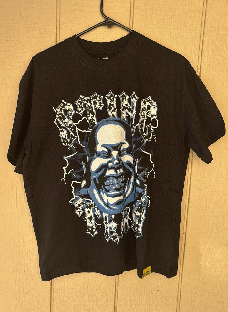 That's a Awful Lot of Cough Syrup Men's Black Graphic Logo Tee Crew Neck S