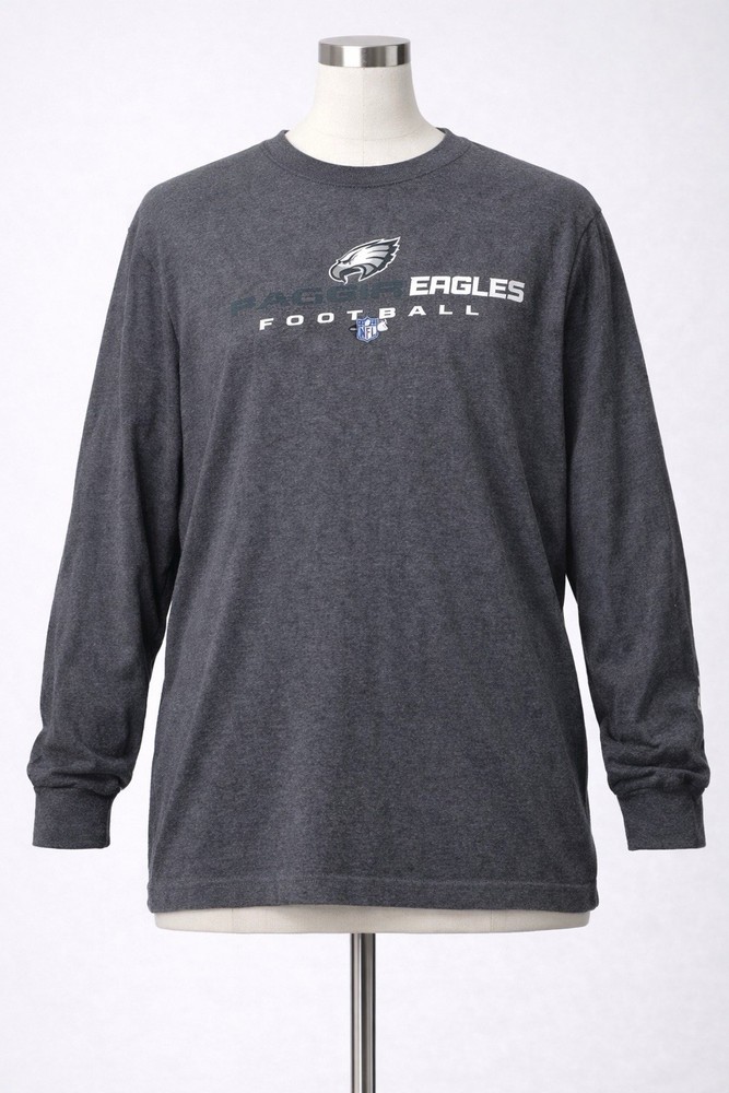 Majestic Philadelphia Eagles gray long sleeve shirt -large Eagles Football