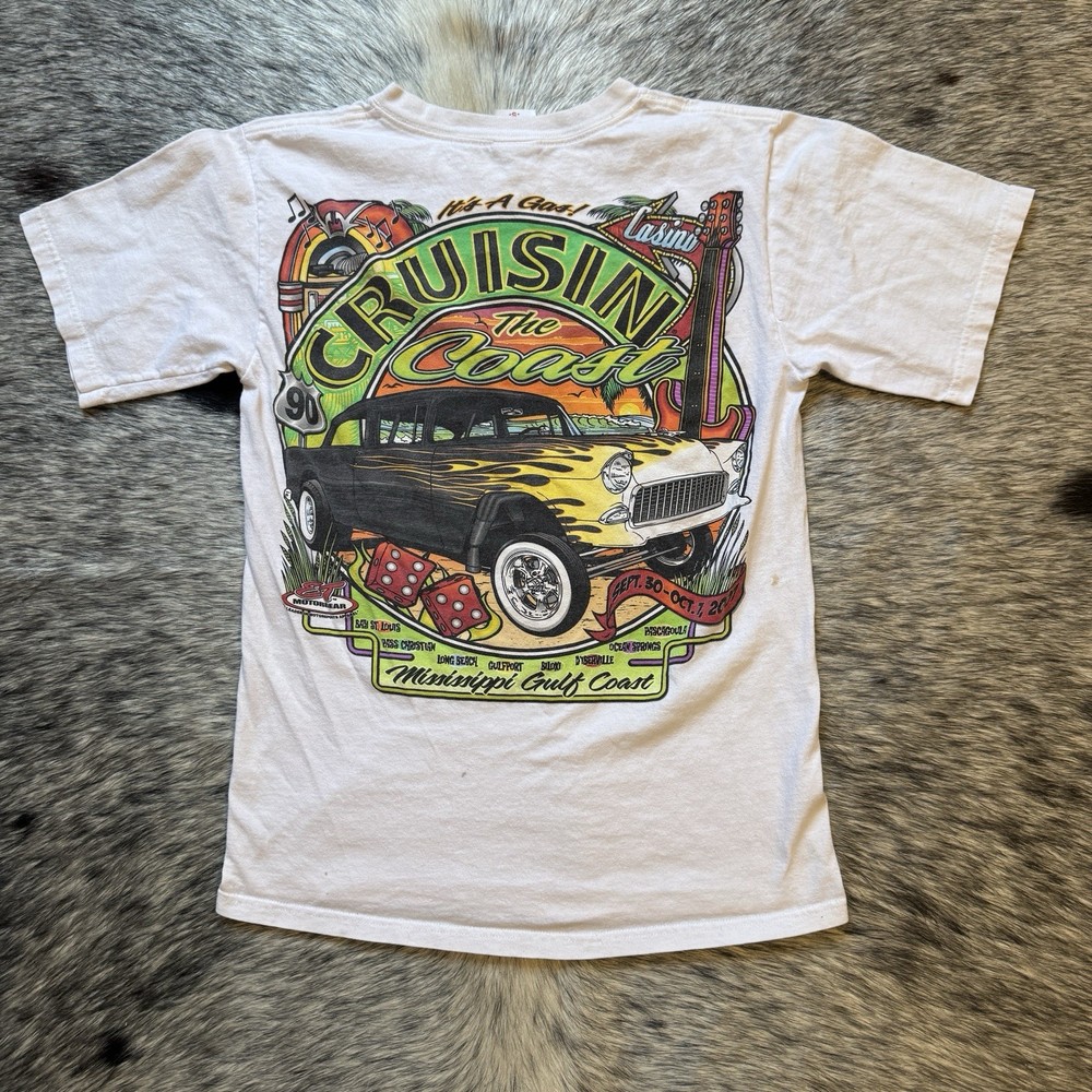 Y2K Cruisin’ The Coast Gulf Coast 2007 Classic Car Event T-Shirt Small