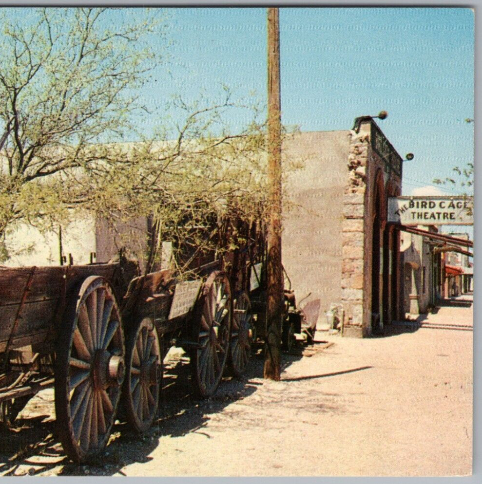 1950s Bird Cage Theatre, Old Ore Wagon, Tombstone, Cochise County, AZ Postcard