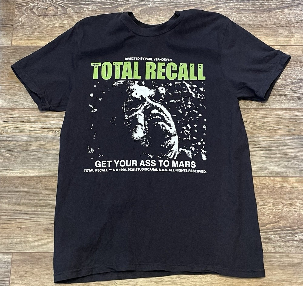 Total Recall 1990 Movie - Cohagen On Mars Graphic Promo Shirt Mens Medium