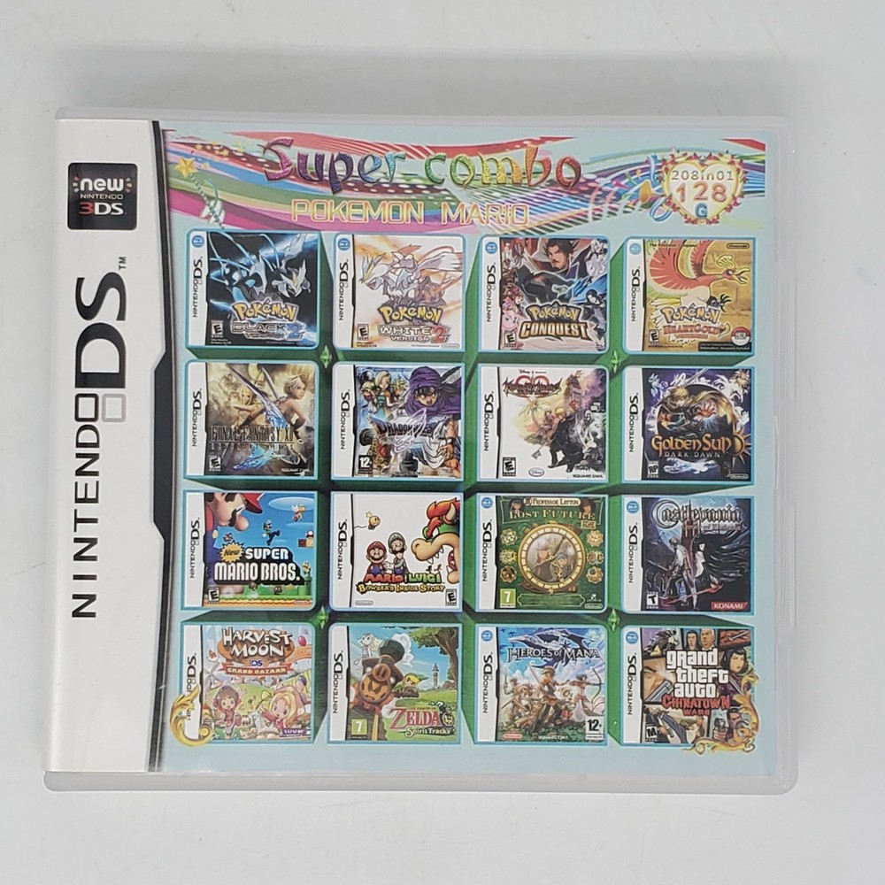 Nintendo DS and 3DS 208 in 1 Super Combo Cartridge Very Good Condition Fast Ship