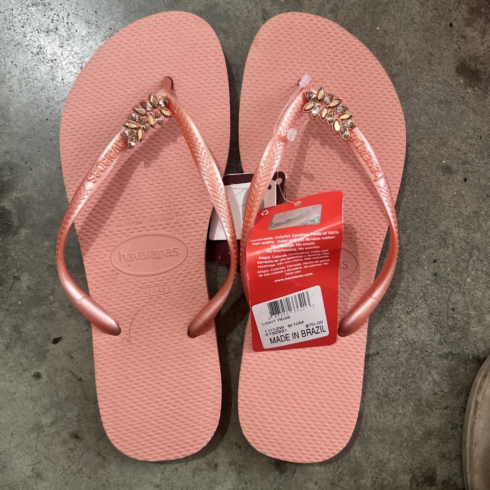 havaianas flip flops swarovski crystal