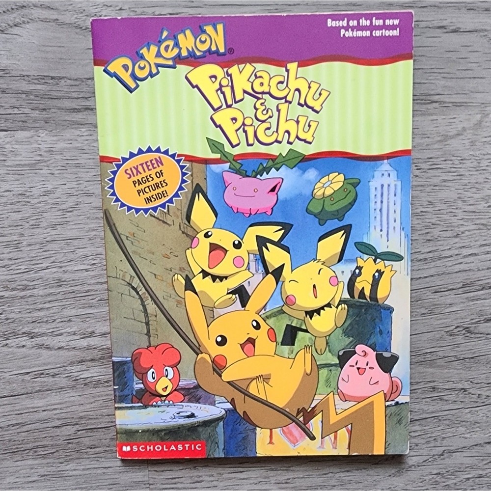 Pokémon Pikachu & Pichu Vintage Children's Paperback Fiction Book Scholastic
