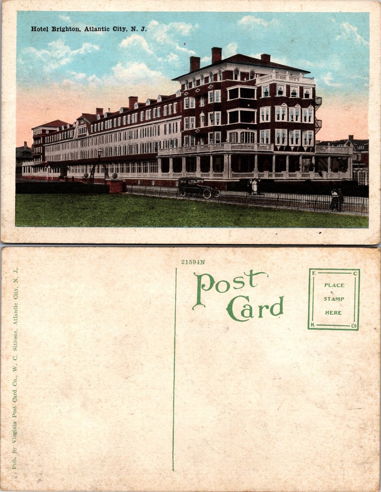 Hotel Brighton Atlantic City New Jersey NJ Postcard