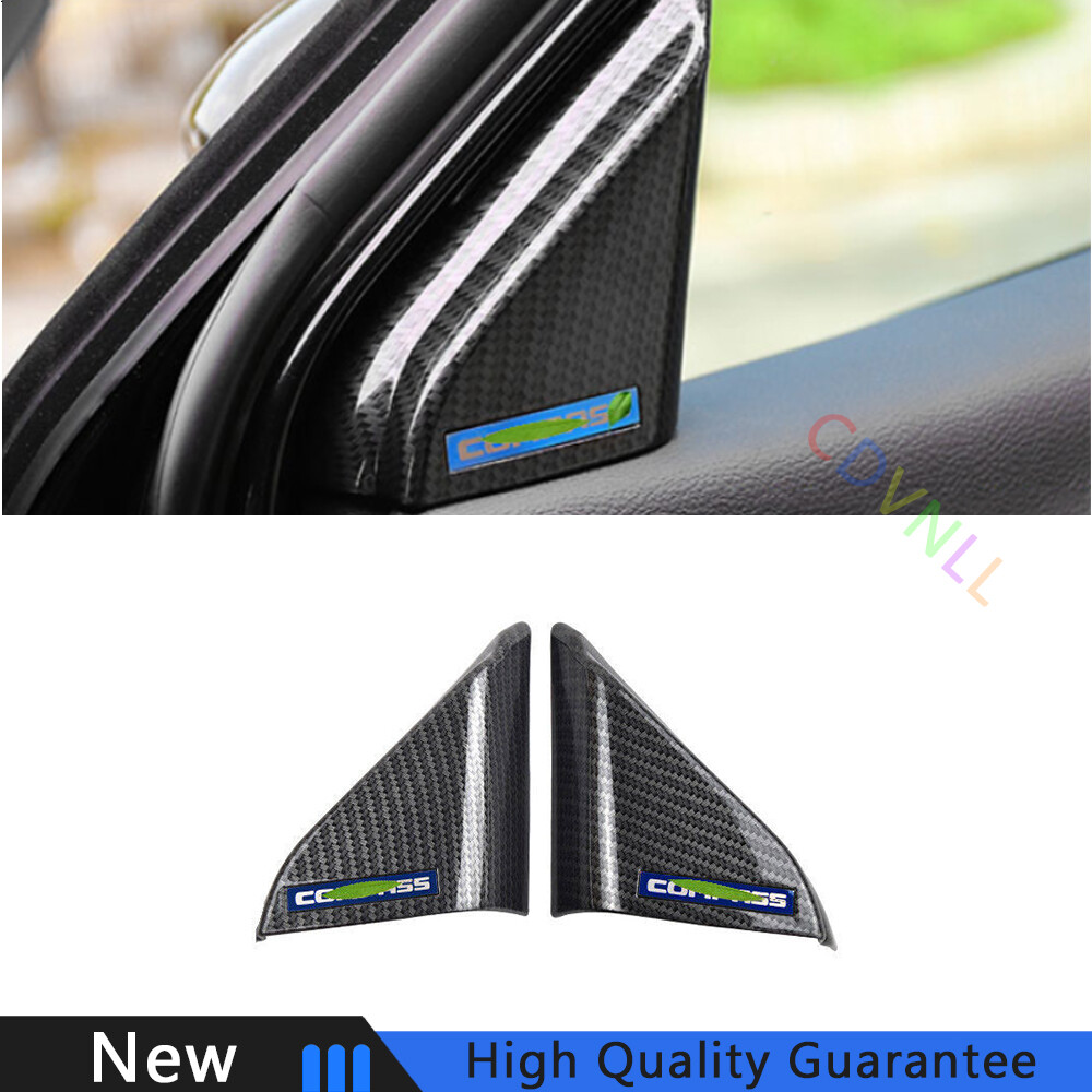 Fit For Jeep Compass 2017-2020 Carbon Fiber Front Triangle A Pillar Cover Trim