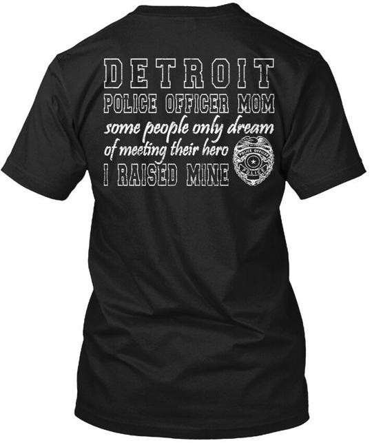 Detroit Police Mom T S Proud Tee T-Shirt Made in the USA Size to 5XL