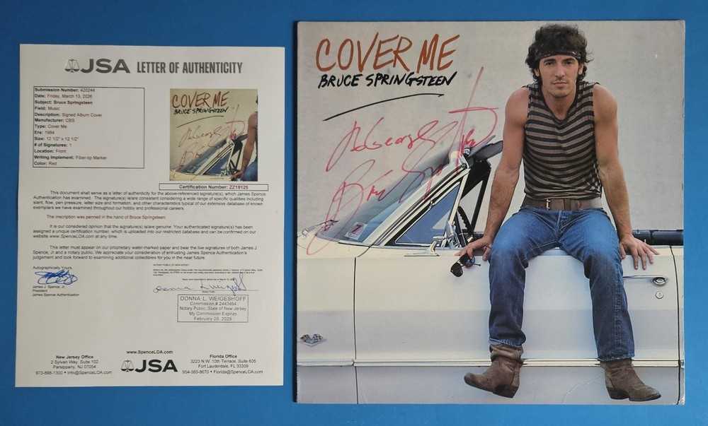 BRUCE SPRINGSTEEN SIGNED 