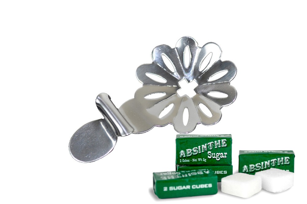 SWISS CROSS CLIP-ON ABSINTHE GRILLE (SPOON) & 10 SUGAR CUBES + FREE SHIPPING !!!-image