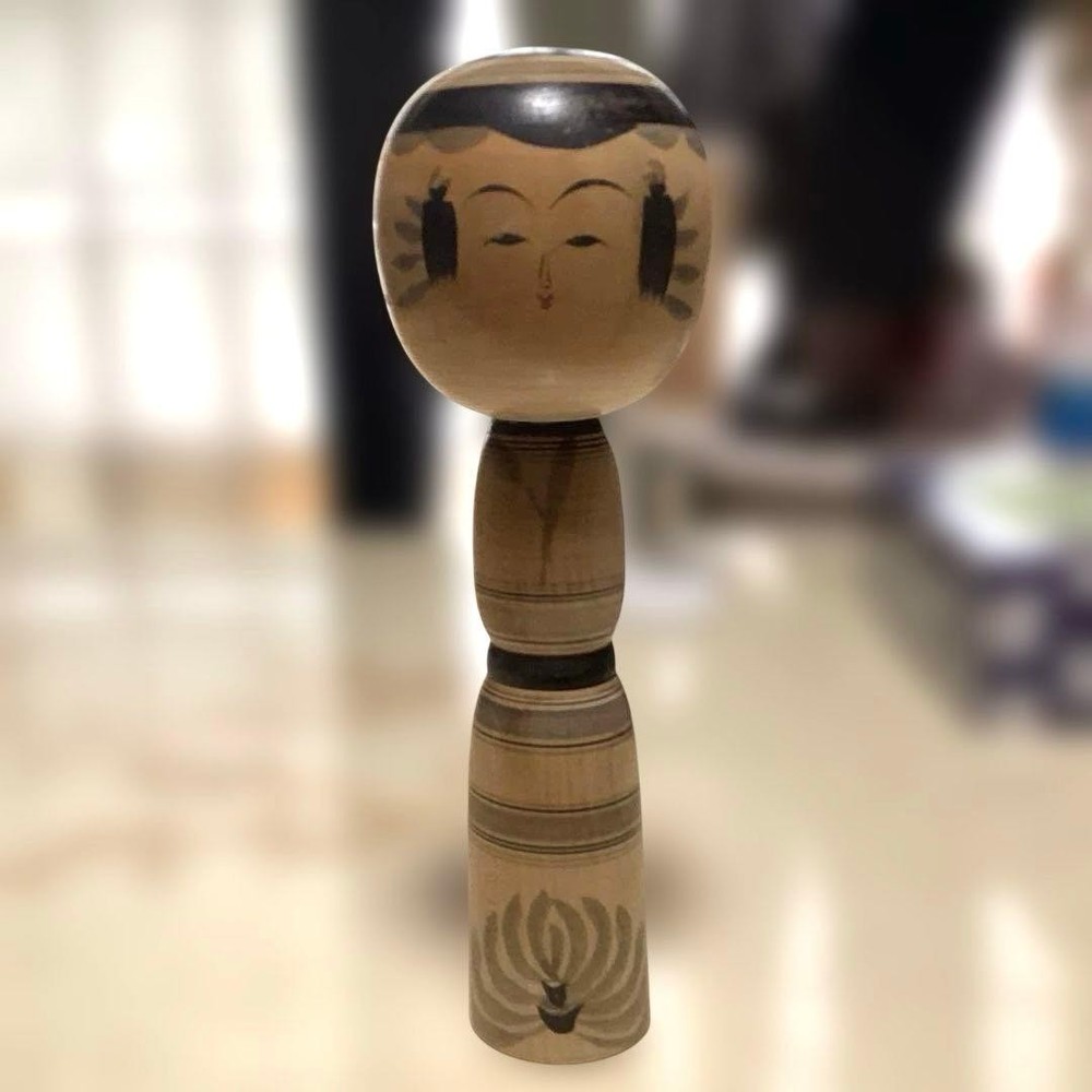 Keiaki Sato Yajiro Kokeshi Doll Miyagi Prefecture 24cm Vintage Collectible