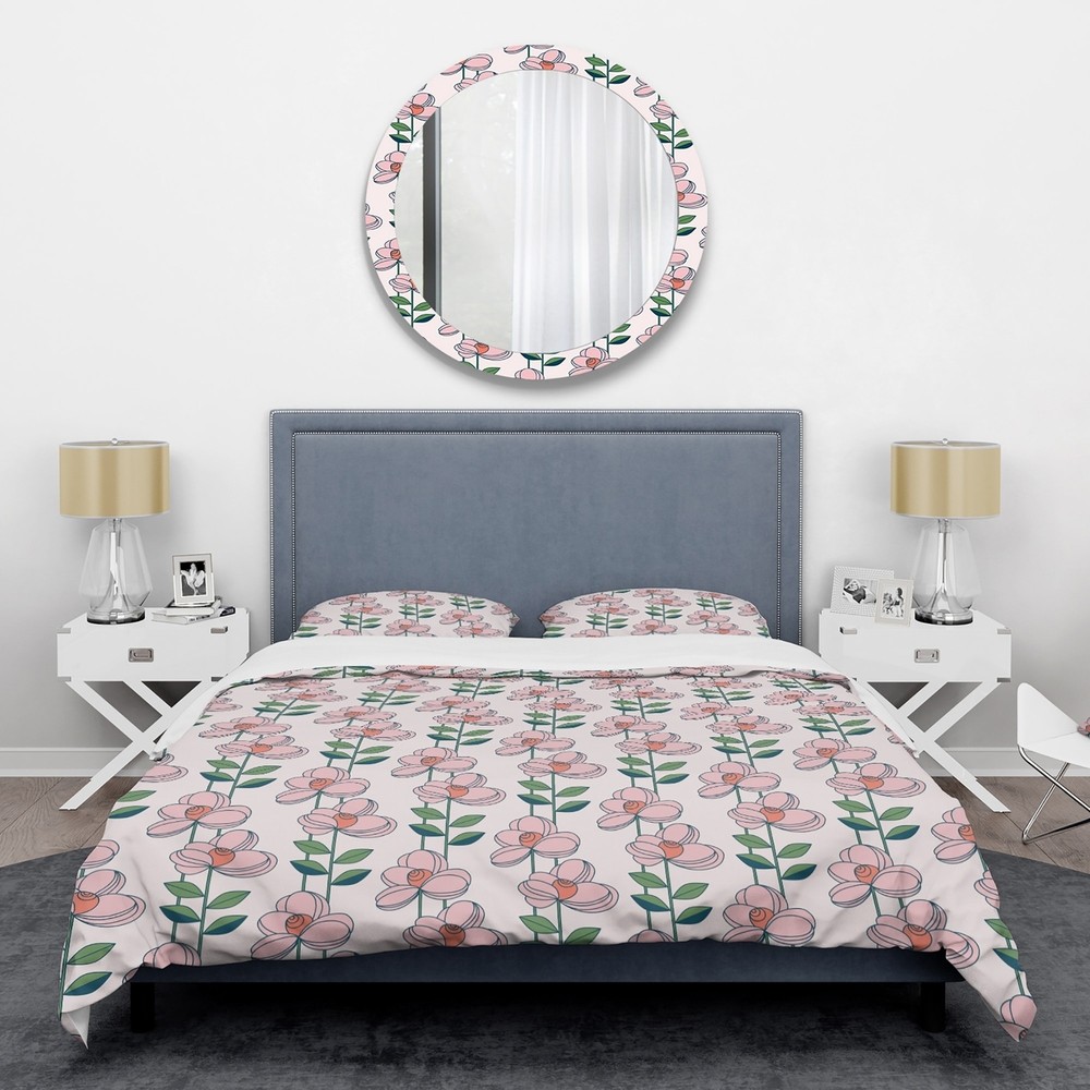 Designart 'Floral Botanical Retro XII' Mid-Century Duvet