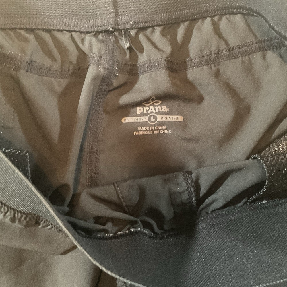 Prana Shorts BLACK Men’s L LARGE Climbing Hiking Outdoor Gym Yoga