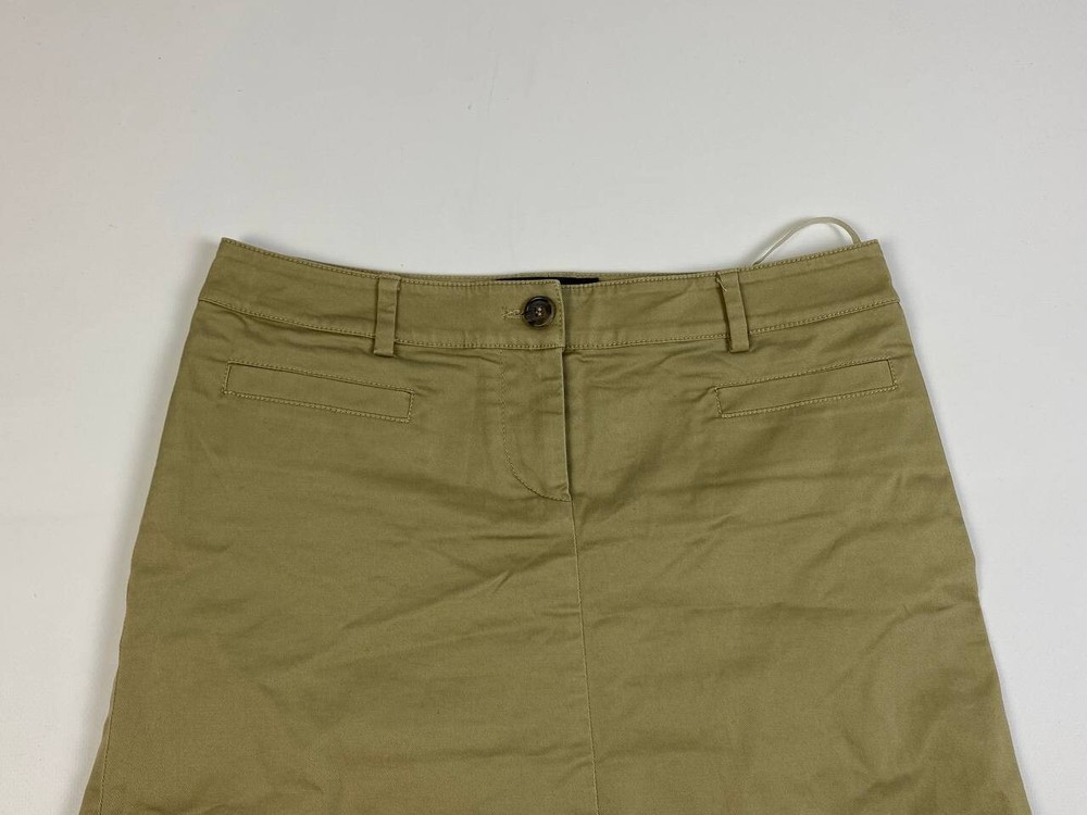 DOLCE & GABBANA Khaki Safari Pleated Pockets Straight Mini Skirt Size 40 W30