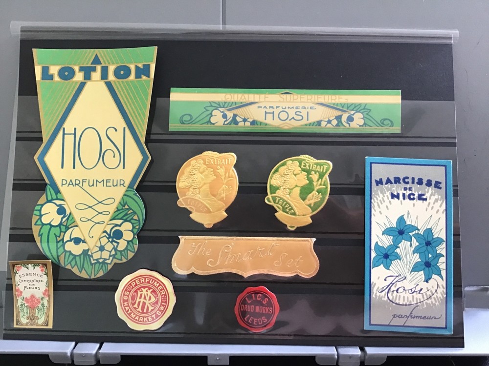 Vintage 1930s Perfumery Beauty Product Label Stickers R30155