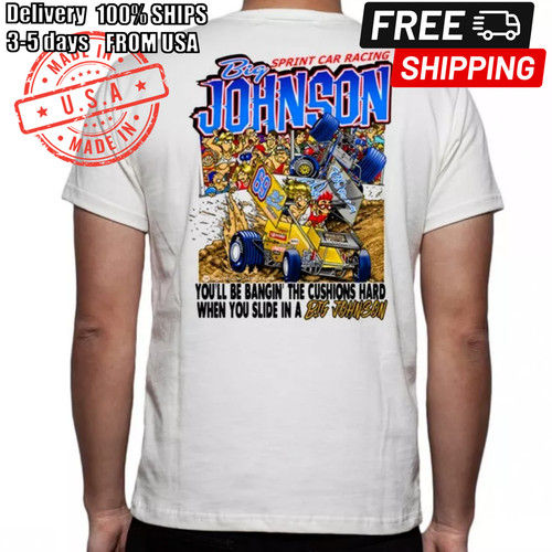 Big Johnson T Shirt Adult BIG JOHNSON Sprint Car Racing Vintage 90s