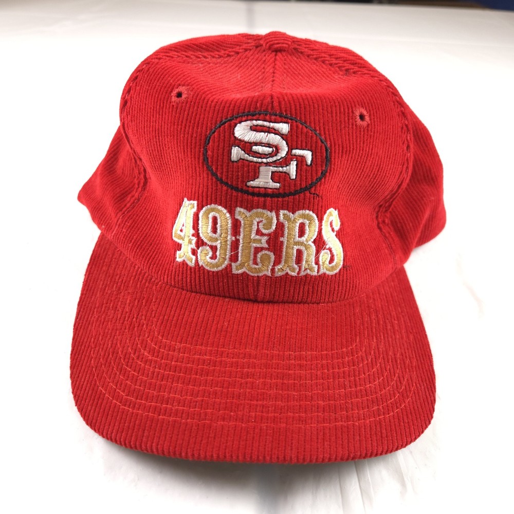 Vintage Starter San Francisco 49ers Corduroy Red Hat Snapback 80s 90s NFL