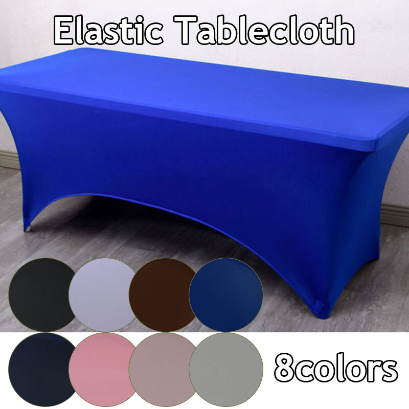 Stretch Spandex Rectangular Fitted Table cloth Cover Wedding Party Decoration