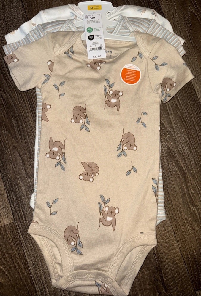 Carters size 12 month one piece 3 pack