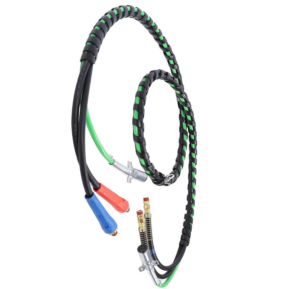Semi Truck Trailer Tractor 15FT 3-in-1 Air Line Hose Kit 3/8in Power Line