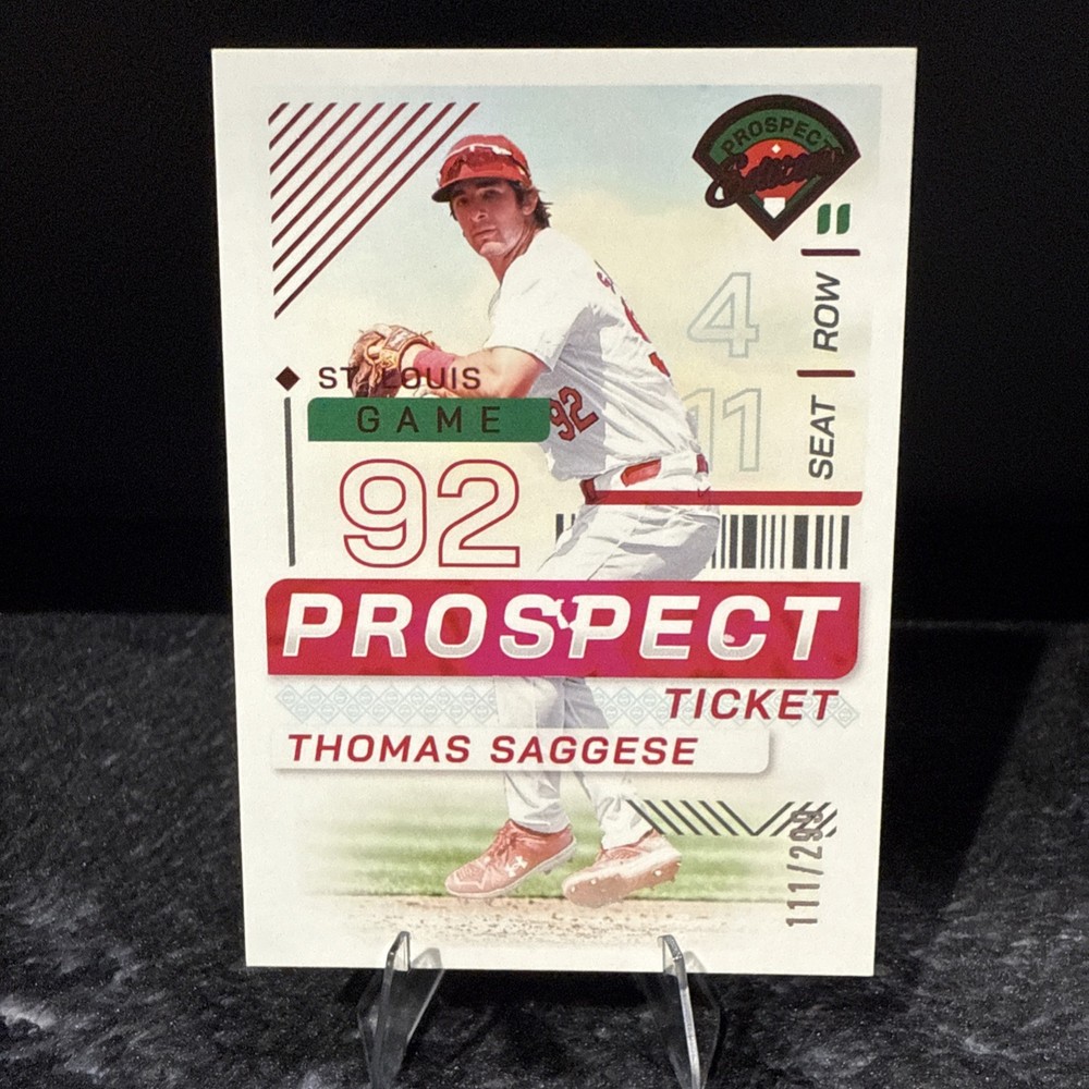 2024 Panini Prospect Edition - Thomas Saggese #61 Red /299 (RC)